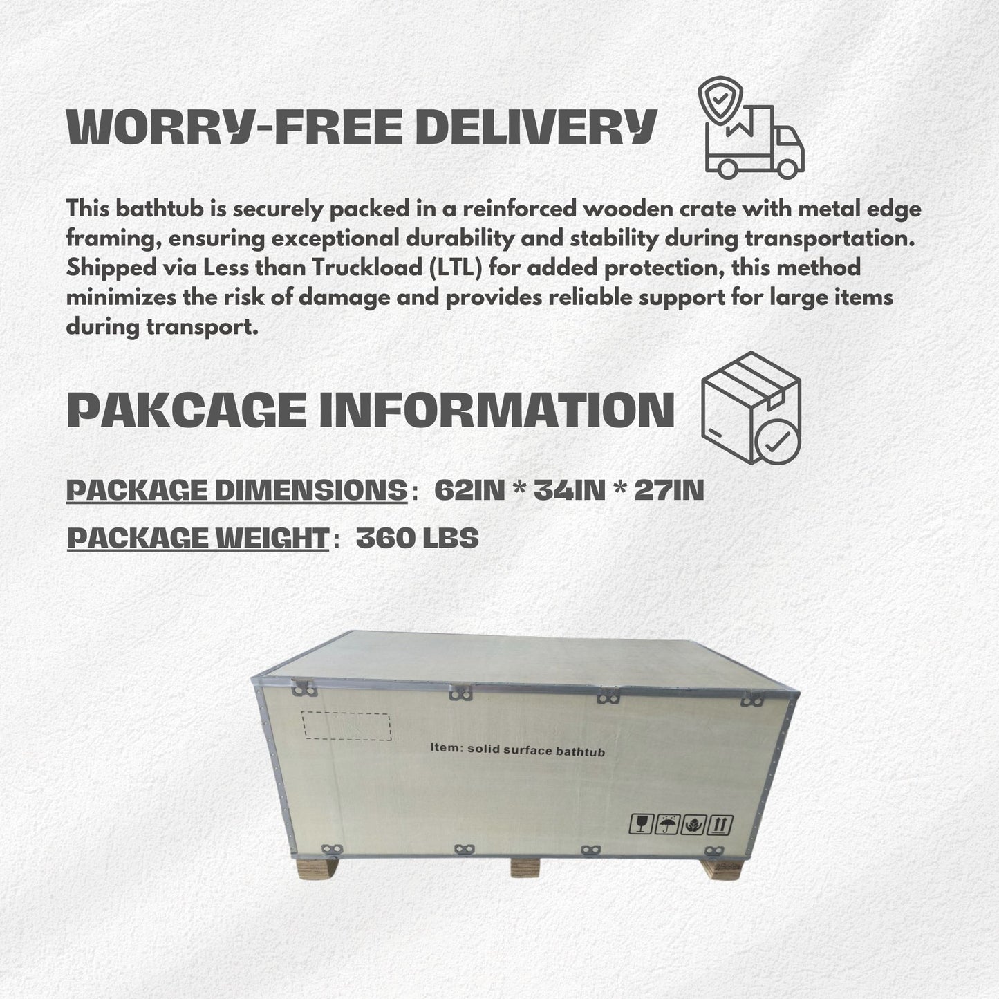 H2O Oval 59 in. x 30.7 in. Solid Surface Freestanding Soaking Bathtub with Center Drain in Matte White