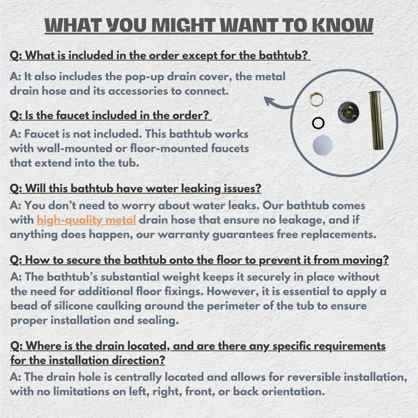 H2O Oval 59 in. x 30.7 in. Solid Surface Freestanding Soaking Bathtub with Center Drain in Matte White